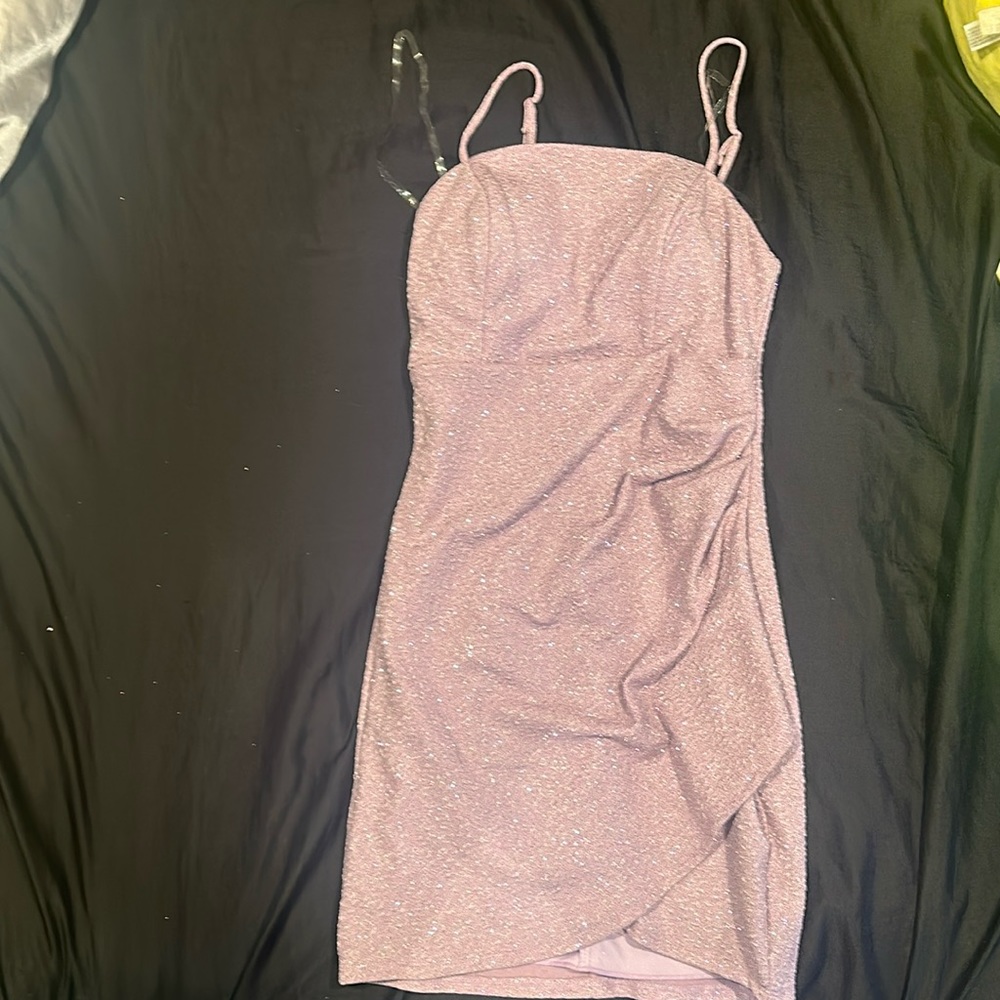 Crystal Doll Sparkly Purple Mini Dress size 5